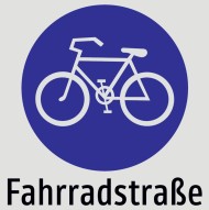 Verkehrsschild Fahrradstraße