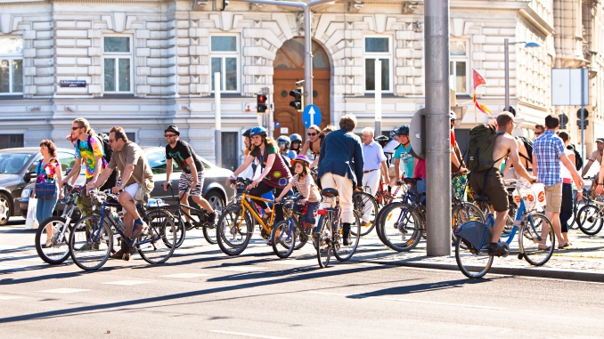 Radfahrende in Wien