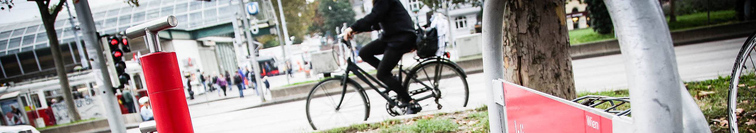 Wiener Pumpe gratis Luft für Räder Fahrrad Wien