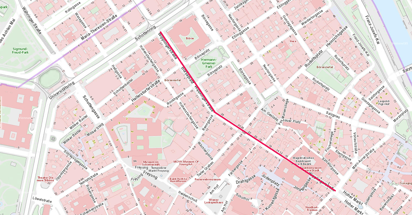 Wipplinger Straße Plan