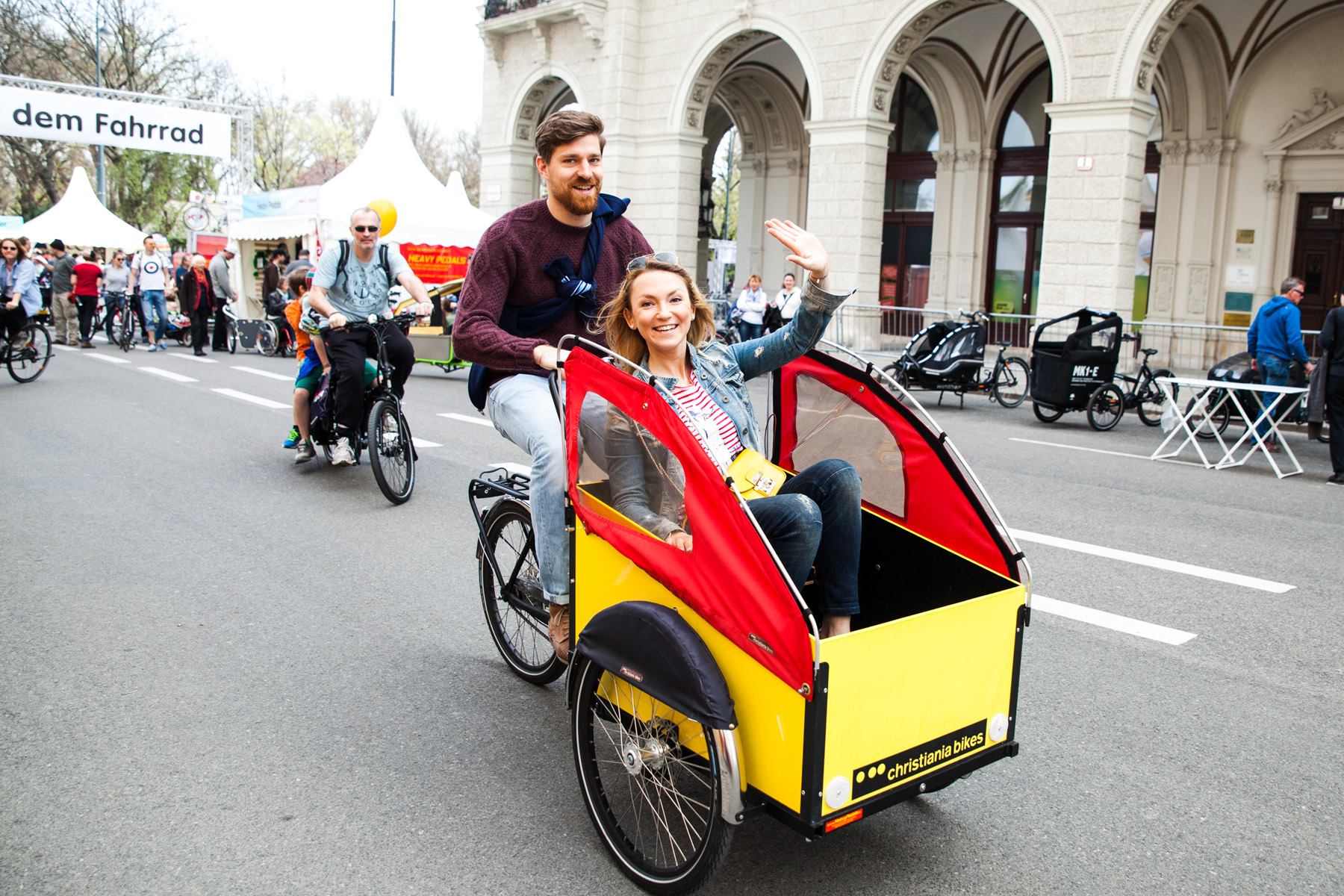 Transportfahrräder in der Stadt Fahrrad Wien