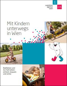 Titelblatt der Broschüre "Mit Kindern unterwegs in Wien"