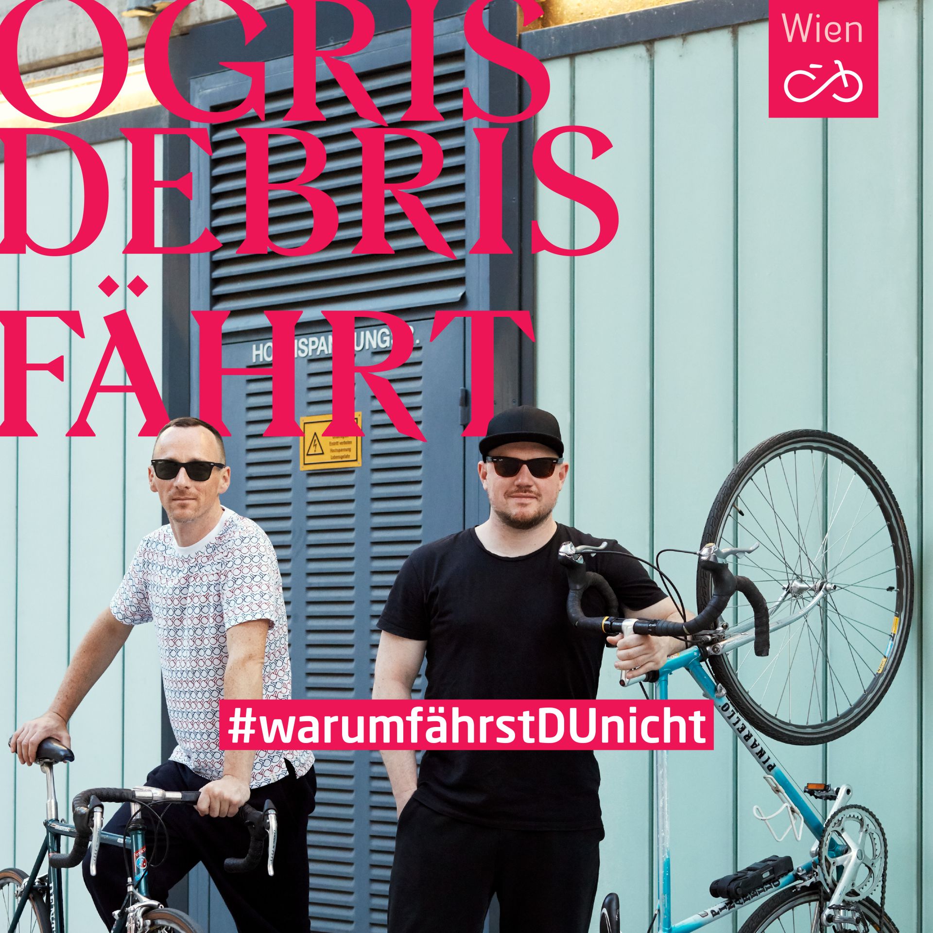 Die Band Ogris Debris auf Fahrrädern. #warumfährstDUnicht