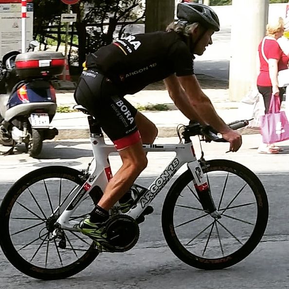 Ein Mann, ein Fahrrad, ein Rekordversuch. 24hbikechallenge. Foto: Günter Heidinger (zur Verfügung gestellt)