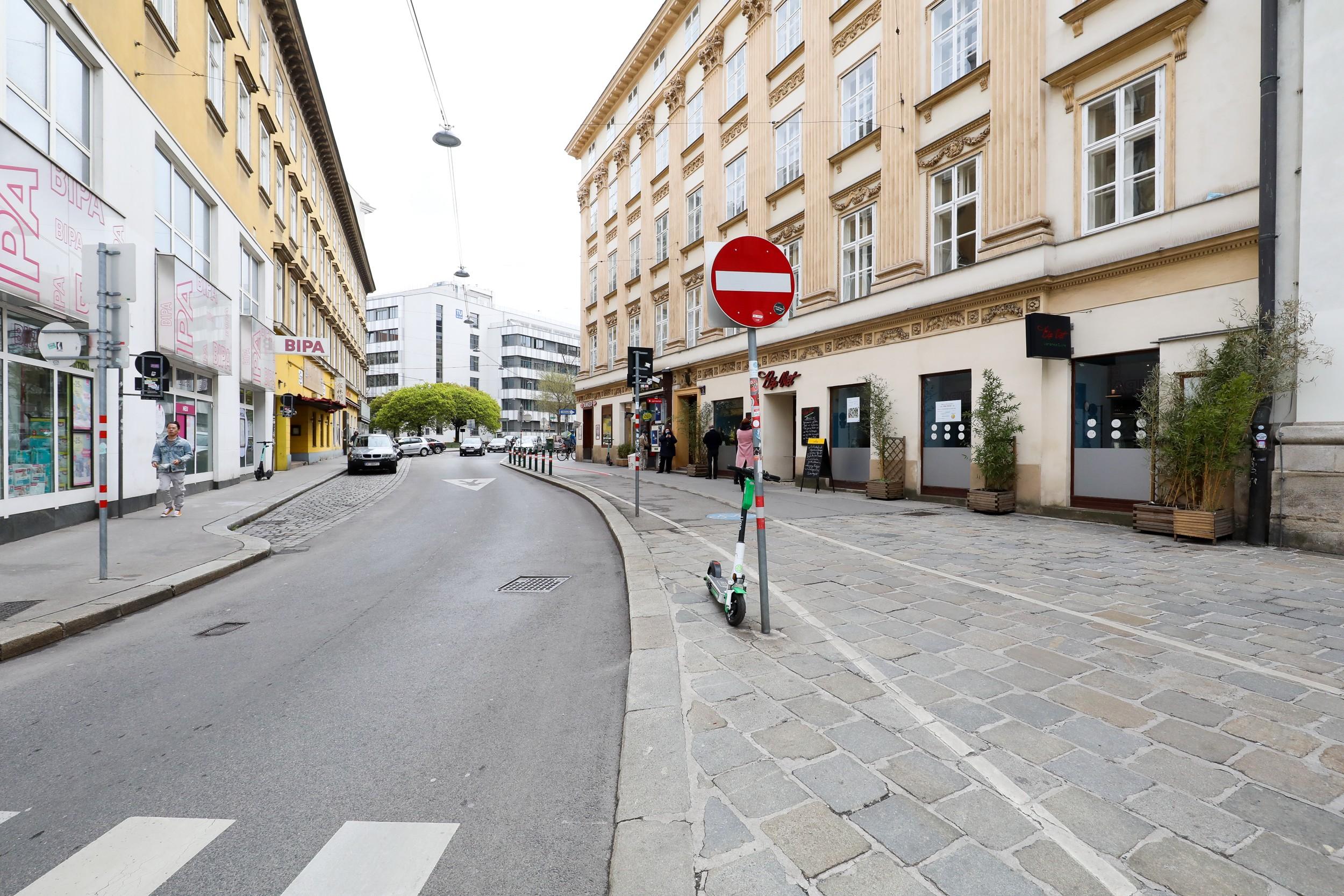 Foto vom Radweg bei der Paulanerkirche vor dem Umbau, © PID/Christian Fürthner