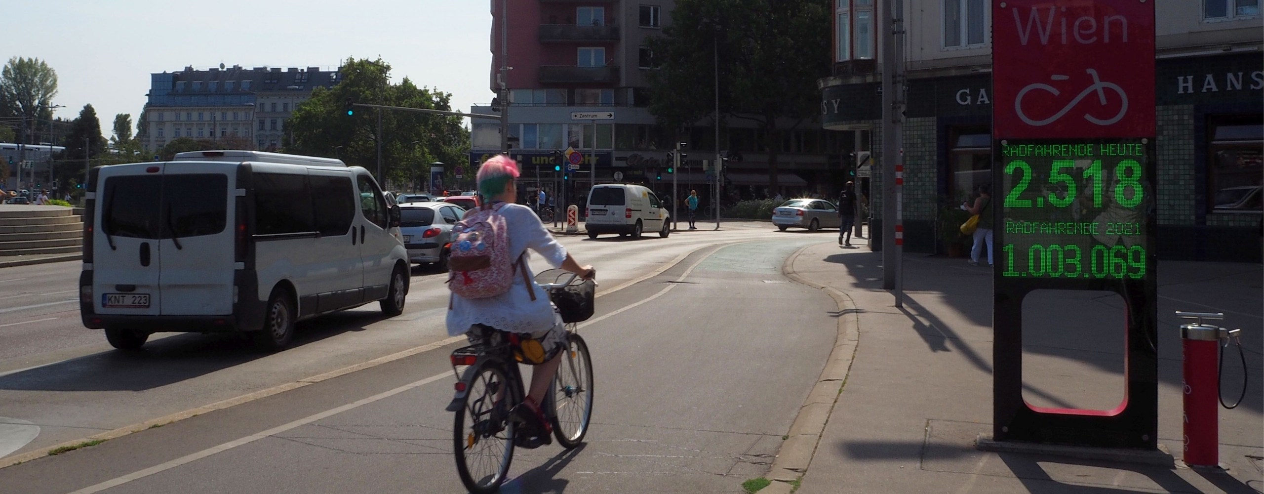 Zählstelle am Praterstern zeigt über eine Million Radfahrende 2021