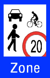 Verkehrsschild Begegnungszone