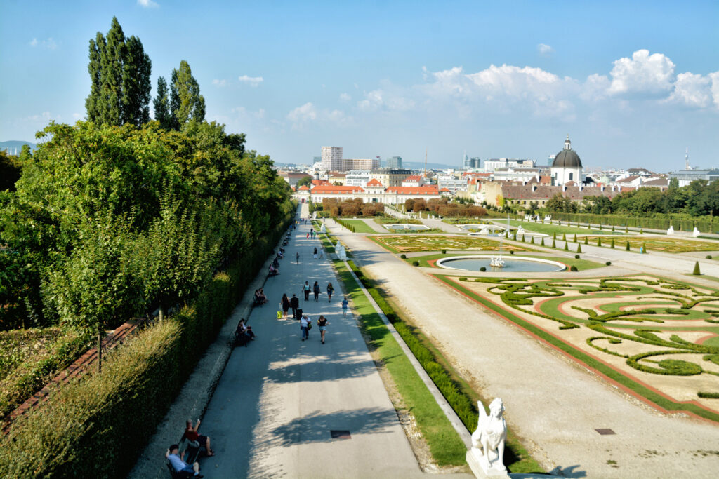 Blick vom Oberen Belvedere auf die Innenstadt